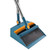 Household foldable standing broom with teeth Plastic soft hair broom dustpan set