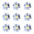 25Pcs 5V LED Chips 200LM 1W High Power LED Lamp Beads for DIY Lighting FixturesCold White 10000K