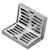 Side Drain 304 Stainless Steel Corrosion Resistance Thickened L Shape Floor Drain for Bathroom Hotel for 50mm Pipe (with Sealing Ring)