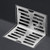 Side Drain 304 Stainless Steel Corrosion Resistance Thickened L Shape Floor Drain for Bathroom Hotel for 50mm Pipe (with Sealing Ring)