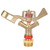G3/4in 25mm Male Thread Zinc Alloy Irrigation Garden Rocker Arm Sprinkler Nozzle Head(1PCS)