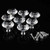 8Pcs/Sets 40mm Crystal Glass Door Knobs Drawer Cabinet Furniture Kitchen Handle Door Hardware