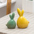 Ceramic Rabbit Figurines Easter Long Ear Bunny Ornament Desktop Animal Doll Home Office Room Decoration