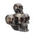 Resin Skull Candlestick Medical Model Candlelight Dinner Skull Decoration Ornament for Halloween Home