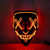 Halloween Light Up Mask PP Cold Light Ergonomic LED Scary Glowing Mask for Cosplay Red