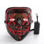Halloween Light Up Mask PP Cold Light Ergonomic LED Scary Glowing Mask for Cosplay Red