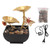 Home Desktop Fountain Ornament Small DIY Tabletop Circulating Waterfall Decoration for Office Living Room EU Plug 220-240V