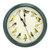 10 Inch Wall Clock Multipurpose Cuckoo Round Silent Punctual Bird Calls Christmas Music Indoor Wall Clocks for Living Room Green