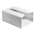 Wall Mounted Tissue Box Multipurpose Stylish Elegant Space Saving Tissue Napkin Holder for Home Kitchen Bathroom White L