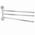 Bathroom Wall Mounted Towel Rack Swing Out Rotating Towel Hanger Shelf (3 Arms)