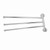 Bathroom Wall Mounted Towel Rack Swing Out Rotating Towel Hanger Shelf (3 Arms)