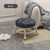 Low Roller Stools with Universal Wheel 360 Degrees Swivel PU Leather Round Rolling Stool Seats with Mute Wheels for Home Office Garage Shop Fitness