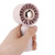 Hand Held Fan Outdoor Portable USB Rechargeable Small Pocket Desk Fan for Students Pink
