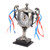 Retro Clock Lifelike Trophy Model Decorative Small Desktop Alarm Clock for Dormitory Bedroom Living Room Dark Gold