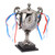 Retro Clock Lifelike Trophy Model Decorative Small Desktop Alarm Clock for Dormitory Bedroom Living Room Dark Gold