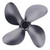 Fan Blade Replacement Fireplace Aluminum Alloy Blade Black Universal Stove Fan Blade4 Blade