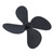 Fan Blade Replacement Fireplace Aluminum Alloy Blade Black Universal Stove Fan Blade4 Blade