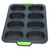 Silicone 8Grid Cake Mold NonStick DIY Cupcake Baking Mould Bakeware Kitchen Accessory(Black 8Grid Silicone Cake Mold )