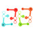 4PCS Baby Water Bottle Caps Toddler Bottle Top Spout Straw Silicone Adapter Orange Red Blue Green