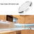 DC12V LED Under Cabinet Light Ultra thin Counter Wardrobe Lamp for Home Hotel Caravan(Warm)