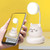 Cartoon Desk Lamp Multipurpose Cute Innovative Soft Lighting USB Rechargeable Mini LED Desk Lamp for Home Bedroom Living Room Kitten