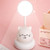 Cartoon Desk Lamp Multipurpose Cute Innovative Soft Lighting USB Rechargeable Mini LED Desk Lamp for Home Bedroom Living Room Kitten