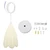 Pendant Lamp Flower Bud Shape Romantic Creative Resin Iron 13cm Lampshade Ceiling Hanging Light for Bedroom Restaurant 100‑240V
