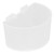 20Pcs Bird Food Bowl Plastic Parrot Water Feeding Cup Birdcage Feeder Trough Set Kit White 11x6cm / 4.33x2.36in