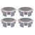4pcs Stainless Steel Air Vents Louvered Grille Cover Vent Hood Flat Wall Air Ducting Ventilation Outlet for House