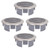 4pcs Stainless Steel Air Vents Louvered Grille Cover Vent Hood Flat Wall Air Ducting Ventilation Outlet for House