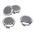 4pcs Stainless Steel Air Vents Louvered Grille Cover Vent Hood Flat Wall Air Ducting Ventilation Outlet for House