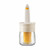 Oil Bottle with Silicone Basting Brush Oil Dispenser Container for Kitchen Baking Cooking Grilling Beige