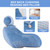 Aoresac Reading Pillow with with Armrests/Large Adult Backrest with Arms/Back Support for Sitting Up in Bed with Washable Cover (Sit up Pillow)