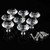 16Pcs Crystal Glass Cabinet Knob Diamond Shape 40mm Drawer Cupboard Handle Pull