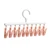 Socks Hanger Multifunctional 360 Degree Rotating 10 Clips Socks Drying Rack for Dormitory Home Balcony Pink and White
