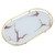 Bathroom Storage Tray Light Luxury Decorative Golden Texture Oval Bathroom Organiser Tray for Soap Towel Paper Napkins Jewellery Makeup White Base