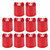 12Pcs Red LED Candle Lamp Warm Light Flameless Electronic LED Candle Light for Christmas Festival Birthday Party Wedding