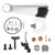 Carburetor Repair Kit Iron Copper Plastic Lawn Mower Replacement Accessories Set with Cleaning Brush for GX160 GX200