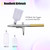 Multi-functional Airbrush Kit with Compressor Handheld Air Brush Set Dual-Action 5-level Adjustable Pressure Max.25PSI with 2pcs Paint Cups for Painting Craft Model Coloring Nail Art Makeup Cake Decorating