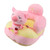 Baby Sitting Sofa Chair Comfortable Anti Rollover Portable Plush Infants Toddler Learning to Sit Chair with Light for Home Pink Pig