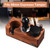 TREELF Walnut Espresso Tamping Station for 58mm Espresso Machine Portafilter Stand Base Adjustable Height 3-in-1 Coffee Tamper Station Organizer Distributer and Portafilter Holder for Countertop