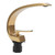 G1/2 Curve Design Undercounter Basin Water Faucet Single Hole Basin Cold and Hot Mixer TapGold