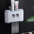 Wall-Mounted Toothbrush Holder Toiletries Storage Rack with 2 Toothpaste Dispensers 4 Cups and 5 Toothbrush Slots