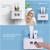 Wall-Mounted Toothbrush Holder Toiletries Storage Rack with 2 Toothpaste Dispensers 4 Cups and 5 Toothbrush Slots