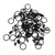 44 PCS Curtain Rings Hooks Easy To Install Black Steel Curtain Hangers Drape Rings with Clips for Curtain Rod