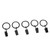 44 PCS Curtain Rings Hooks Easy To Install Black Steel Curtain Hangers Drape Rings with Clips for Curtain Rod