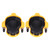 1 Pair Rolling Knee Pads Multifunctional Soft Lining Yellow Sliding Kneeling Cushion with Universal Wheels