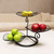 Nordic Style 3 Tier Fruit Basket Modern Multi Layer Fruit Snack Storage Basket for Living Room Coffee Table Lotus Leaf Black
