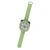Mini Fan Watch USB Charging Rechargeable 3 Gear Portable Wrist Strap Hand Held Fan with Colorful LED Lights Green Bear