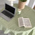 Desk Tablecloth Plaid Table Cover Linen Cotton Backdrop Dustproof Home Decoration for Office Dormitory Green 100x150cm / 39.4x59.1in